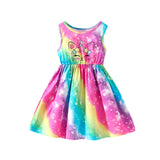 Cat Gradient Printing Dress