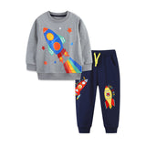Rocket Print Sweatshirt Suit