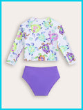 Long Sleeve Turtle Print Children's Swimsuit