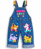 Lucky Sale-Children's Colorful Cartoon Scooter Cat Overalls