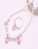 Children's Princess Bowknot Shell Necklace Suit