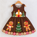 Lucky Sale-Children's Gingerbread Man Christmas Tree Dress