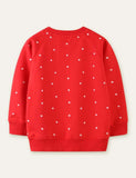 Alpaca Appliqu¡§| Polka Dot Sweatshirt - CCMOM