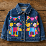 Lucky Sale-Children's Colorful Line-Art Cat Jacket