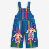 Lucky Sale-Children's Colorful Line-Art Sheep Print Overalls