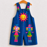 Lucky Sale-Children's Colorful Sun Scarecrow Overalls