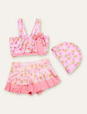 Bow Pineapple Floral Printed Swimsuit - CCMOM
