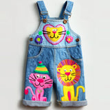 Lucky sale-Children's "Loving Lion & Pink Panther" Overalls