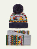Car Knitting Woolen Hat+ Scarf Two-Piece Set