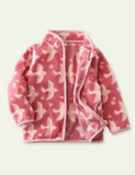 Cartoon Print Polar Fleece Jacket - CCMOM