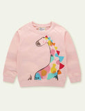 Cartoon Printed Long Sleeve Terry Sweatshirt