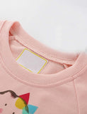 Cartoon Printed Long Sleeve Terry Sweatshirt - CCMOM