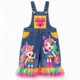Lucky sale-Colorful Cartoon Unicorn Girls' Overalls
