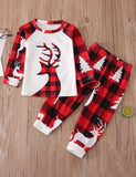 Christmas Antlers Printed Parent-Child Pajamas - CCMOM