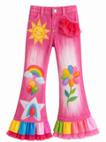 Lucky Sale-Children's colorful floral sun-print balloon pants