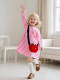 Embroidered Striped Girl Dress