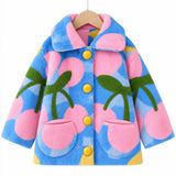 Lucky Sale-Children's colorful cherry coat