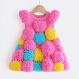Lucky Sale-Children's colorful 3D textured dress