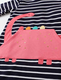 Dinosaur Appliqu¡§| Pocket Hoodie Dress - CCMOM