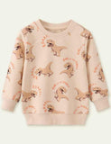 Dinosaur Floral Print Long Sleeve Sweatshirt - CCMOM