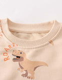 Dinosaur Floral Print Long Sleeve Sweatshirt - CCMOM