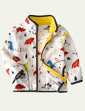Dinosaur Print Fleece Padded Coat - CCMOM