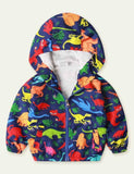 Dinosaur Printed Long Sleeve Coat - CCMOM