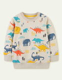 Dinosaur Printed Pullover Sweatshirt