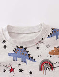 Dinosaur Printed Pullover Sweatshirt - CCMOM