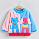 Lucky Sale-Children's colorful cartoon sweatshirt featuring two puppies