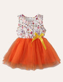 Easter Floral Bunny Mesh Dress