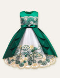 Embroidered Mesh Party Dress - CCMOM