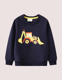 Excavator Appliqu¡§| Sweatshirt
