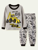 Excavator Printed Pajamas Set