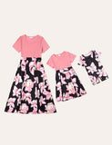 Family Matching Floral Print Dress & Floral Print Short Sleeves Shirt Sets - CCMOM