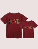 Family Matching Love Appliqu¡§| Short Sleeves T-shirt - CCMOM