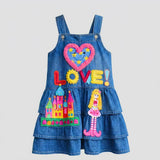 Lucky sale-Girls' Cartoon "LOVE House" Dress
