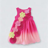 Lucky sale-Children's Pink Ombré Floral Dress