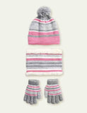 Knitted Hat + Scarf + Gloves Three-Piece Set - CCMOM