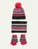 Knitted Hat + Scarf + Gloves Three-Piece Set - CCMOM