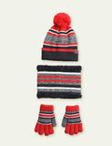 Knitted Hat + Scarf + Gloves Three-Piece Set - CCMOM