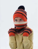 Knitted Hat + Scarf + Gloves Three-Piece Set - CCMOM