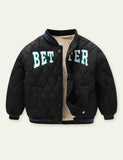 Letter Appliqu¡§| down Jacket - CCMOM