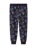 Line Printed Dinosaur Cartoon Casual Trousers - CCMOM