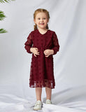 Long Sleeve V-neck Family Matching Dress - CCMOM