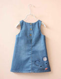 Mouse Appliqu¨¦ Denim Vest Dress - CCMOM