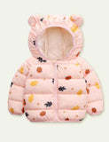 Pattern Print Cotton-Padded Jacket - CCMOM