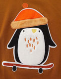 Penguin Appliqu¡§| Long-Sleeved Sweatershirt - CCMOM