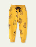 Pineapple Print Long Sports Pants - CCMOM