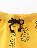 Pineapple Print Long Sports Pants - CCMOM
